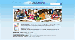 Desktop Screenshot of kingskidspreschool.net
